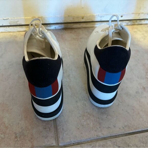 Stella McCartney Sneak Elyse Platform Sneakers leather colorblock heels striped - Picture 8 of 8